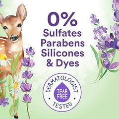 Pack de 4 Suave Kids Lavanda Natural, conveniente para familias.