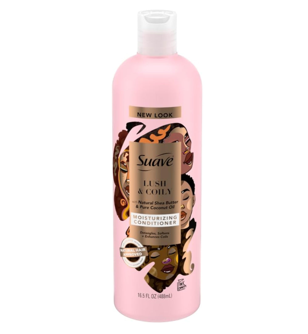 Acondicionador Suave Professionals con manteca de karité y coco para rizos brillantes.