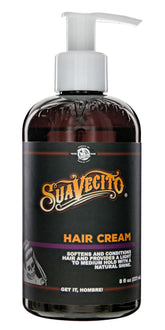 Suavecito Crema para Peinar, botella con bomba facilita la aplicación diaria.