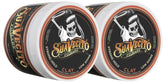 Botella de Suavecito Firme Clay con acabado mate para peinados naturales.