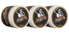 Suavecito Pomade Firme tarro 4 oz para fijación duradera en peinados.