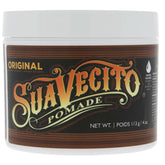 Pomada Suavecito Original Hold en bote 4 oz para fijación duradera durante el día.
