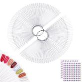 SUBAY Muestras de uñas abanico frontal para práctica de color.