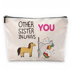 Sufamb bolsa de maquillaje con tema divertido, ideal para regalar y organizar cosméticos.