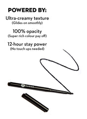 SUGAR Cosmetics Kohl Of Honour Intense Kajal 01 Blackout, definición dramática para look nocturno