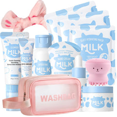 Sulily kit de cuidado con leche en empaque y accesorios, ideal para viajes y regalos.