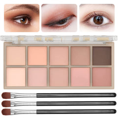 Sulily paleta sombras 10 colores para looks naturales y smokey intensos.