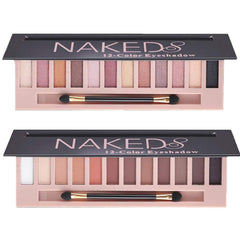 Paleta Sulily de 12 sombras nude mate, ideal para looks diarios.