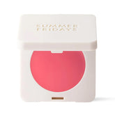 Summer Fridays Blush Butter Balm Pink Sunset tube close-up showing travel-ready color.
