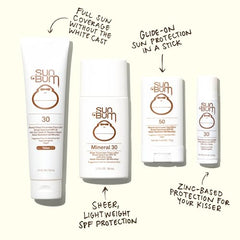 Sun Bum Mineral SPF30 protección de espectro amplio para la piel.