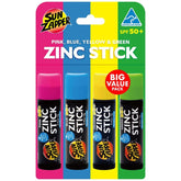 Sun Zapper bâton zinc rose – protection UV pratique et colorée pour toute la famille.