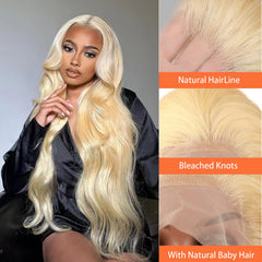 SUNKASA 613 lace front wig with transparent Swiss lace for natural hairline