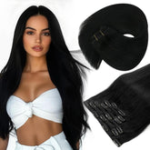 Sunny Hair extensiones de clip lisas 22 pulgadas para mayor longitud.