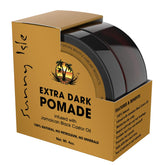 Sunny Isle Extra Oscuro pomada en bote de 4 onzas para hidratar y nutrir el cabello.