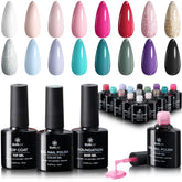 SUNUV kit de esmalte gel con 16 colores para uñas duraderas.