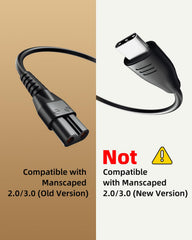 Cargador compatible con Manscaped Lawn Mower 3.0/2.0 para uso diario.