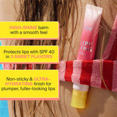 Close-up of Supergoop Glow Gloss SPF 40 high-shine gloss texture