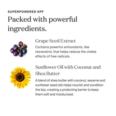 Supergoop Lipscreen Shine SPF 40 — tubo translúcido con fórmula ligera para labios.