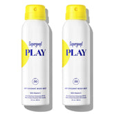 Supergoop PLAY SPF50, botella bruma corporal, protección ligera para días activos.