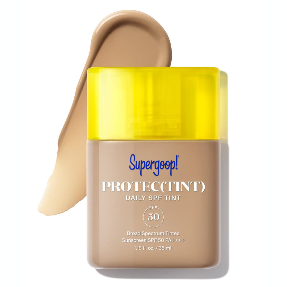 Supergoop Protec(tint) textura suave para acabado natural y piel uniforme.