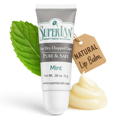 Balsamo labial de Superlan lanolina organica menta para labios secos