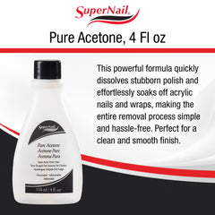 SuperNail removedor acetona pura para uso profesional y doméstico.