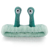 SuPoo diadema facial caracol verde, vista frontal para lavado de rostro