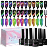 SUPWEE esmalte gel ojo de gato: conjunto de colores para uñas con efecto magnetizado