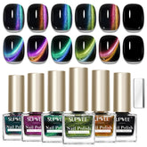 SUPWEE esmalte 9D Cat Eye base negro para un fondo liso y profundo.
