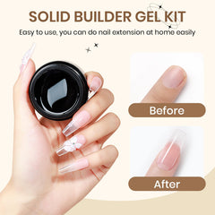 SUPWEE gel de extensiones transparente para un acabado natural.
