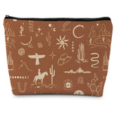 Bolso de maquillaje Supwhd Vintage Western ideal para llevar y organizar belleza.