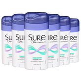Sure desodorante antiperspirante sólido sin fragancia en paquete de 6 para protección diaria.