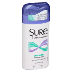Sure-proteccion-48-horas desodorante sólido sin fragancia para confianza diaria.