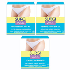 Surgiwax kit cera dura para zonas privadas, listo para depilación casera.
