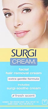Surgiwax Surgi-cream en tubo de 29 ml para depilación facial suave.
