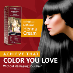 Surya Brasil Crema Henna color semipermanente para cabello oscuro.