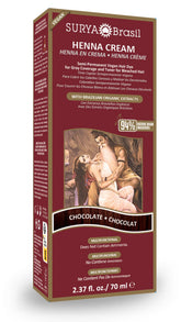 Surya Brasil Henna Crema Chocolate en el bote, color natural que nutre y acondiciona.
