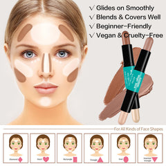 SUSIKEKI Contour Stick utilizado en pómulos para resaltar rasgos.