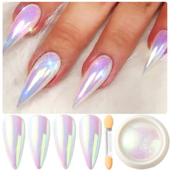 SUTOZMIWE Polvo uñas arcoíris neon para un color intenso y duradero.