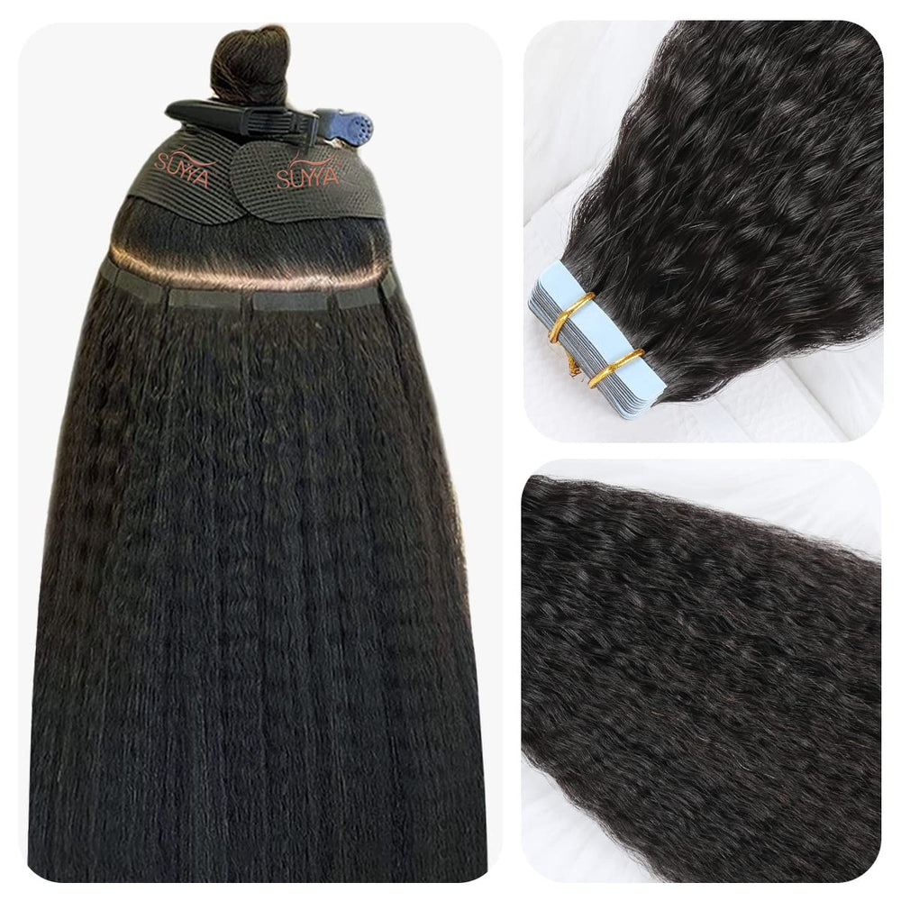 Extensiones SUYYA con cinta color 1B para volumen natural.