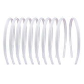 Diadema satinada blanca de Suyegirl 1 cm, suave y cómoda para uso diario.