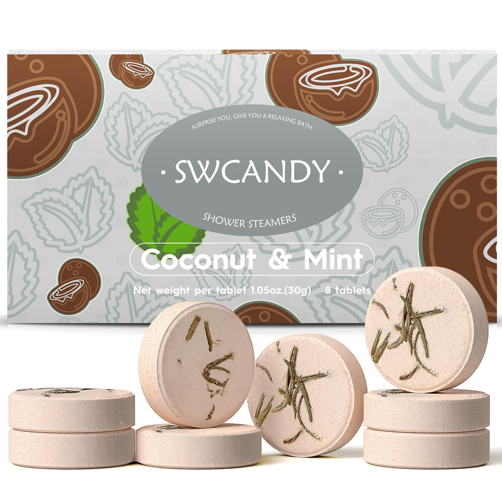 SWCANDY bombas de ducha coco menta pack completo para spa en casa