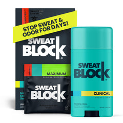 SweatBlock DRIBOOST: toallitas antiperspirante envueltas individualmente para protección nocturna