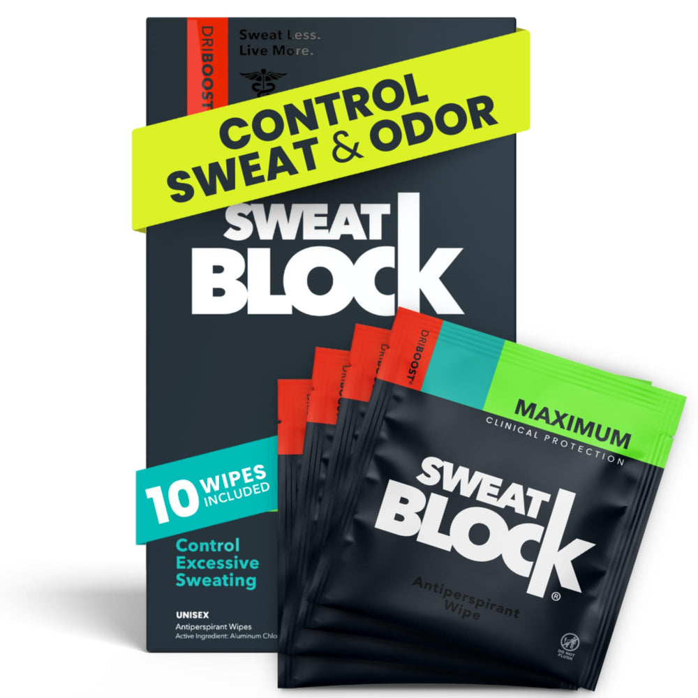 Lingette SweatBlock offrant une protection antiperspirante durable pour les aisselles.