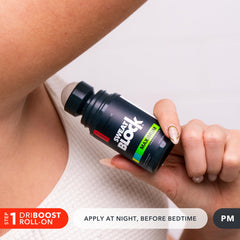 SweatBlock: sistema de doble acción con antiperspirante y desodorante.