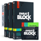 SweatBlock: toallitas antiperspirantes para axilas, protección duradera todo el día.