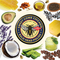 Aplicación suave del pulimento para cabeza calva de Sweet Comb Chicago brinda hidratación ligera