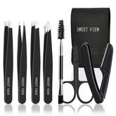 Pinzas SWEET VIEW para cejas, enfoque en precisión para dar forma con control