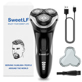 SweetLF Afeitadora eléctrica para hombres, vista frontal, diseño ergonómico para afeitados rápidos.