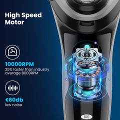 SweetLF Afeitadora eléctrica, sistema 360° de cuchillas, contornea mejor para un afeitado suave.
